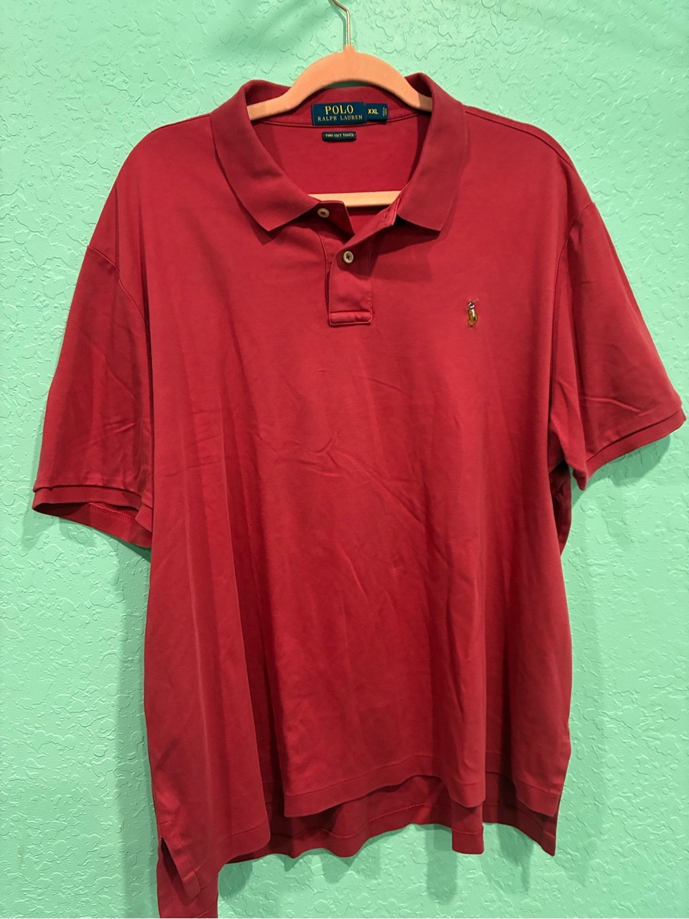 Polo by Ralph Lauren Men's Red Shirt with Pony Logo XXL Pima soft touch